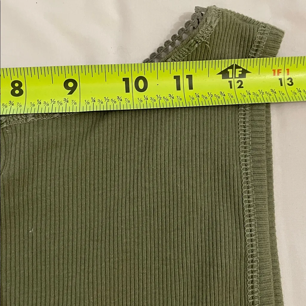 Susan Bristol Moss Green Rib Knit Tank Top Womens Size Large NEW - Image 9