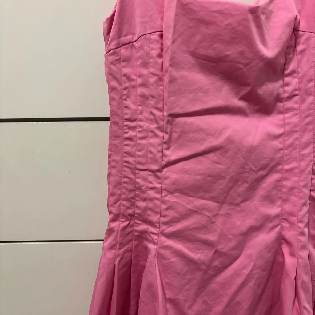 Zara Pink Pleated Dress - Image 5