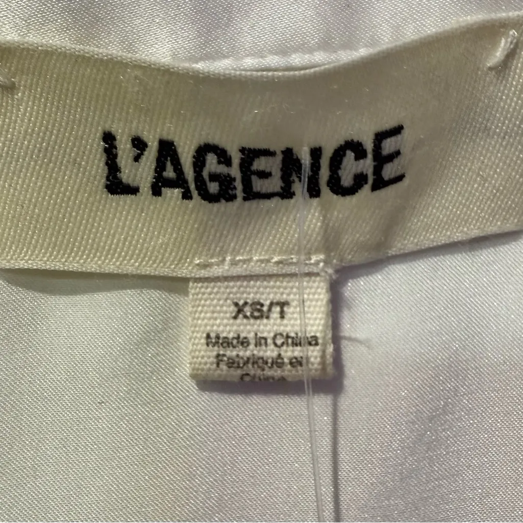 NWT L'AGENCE Colter Silk Cowl Neck Ivory Blouse / Sleeveless Shirt -‎ XS $335 - Image 6