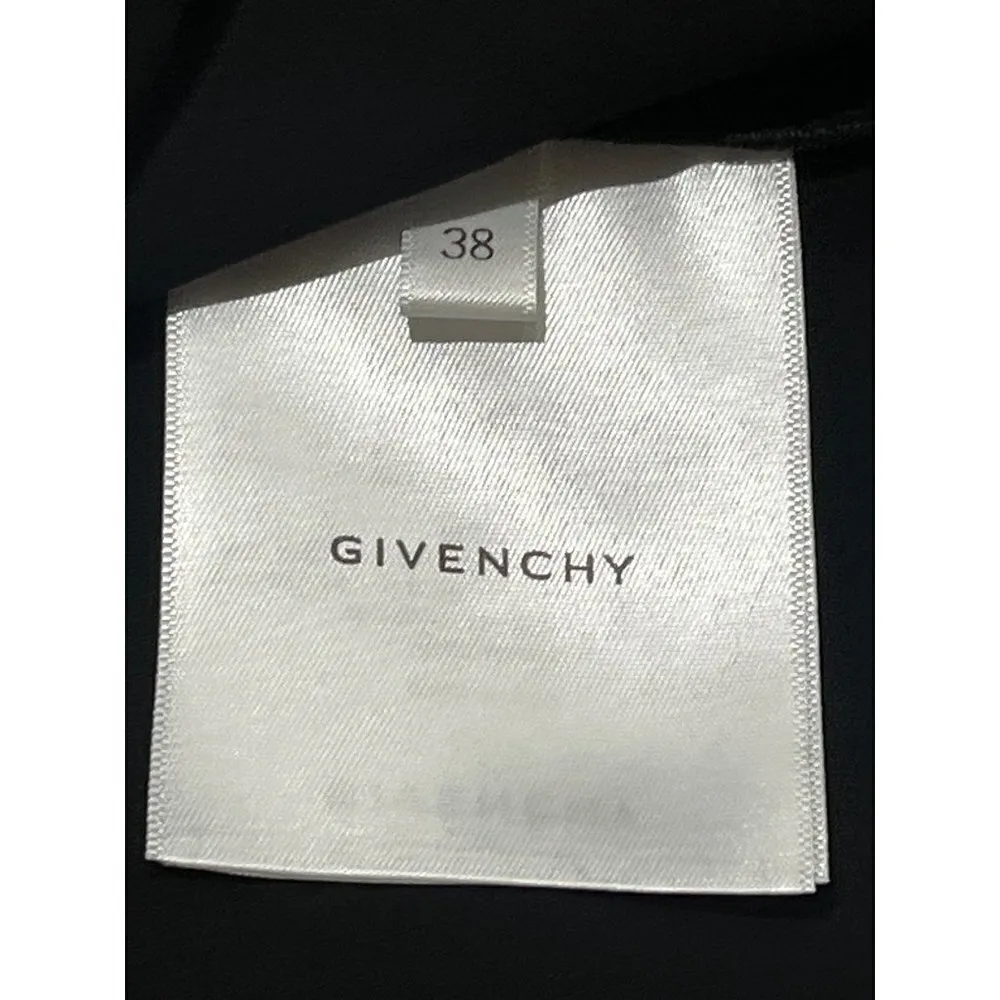 Givenchy Wrap Over U logo Lock Closure Midi Dress in Black 38 4 New Womens - Image 10