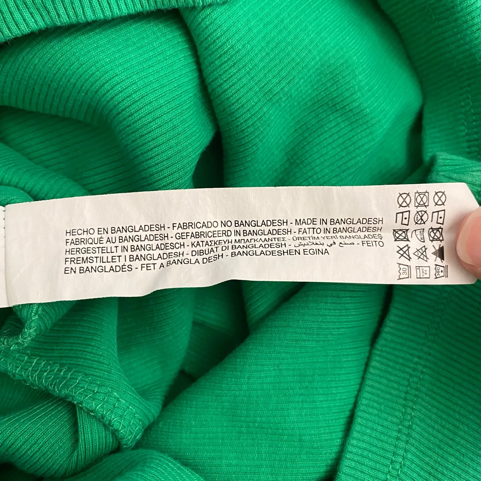 Zara Green Ribbed Ruffle Sleeve Bodycon Mini‎ Dress Size M Preppy Spring - Image 6