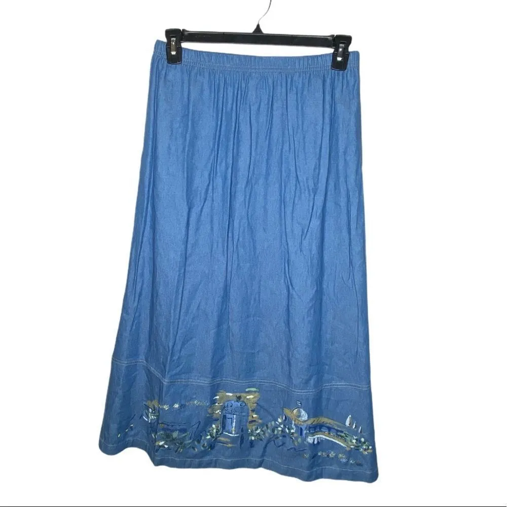 Vintage‎ Koret Two Piece Skirt Set Blue Size M - Image 7