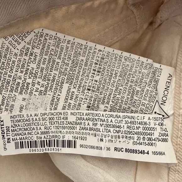 Zara mid‎ rise boyfriend  jeans metallic silver jeans size 4 NWOT - Image 9