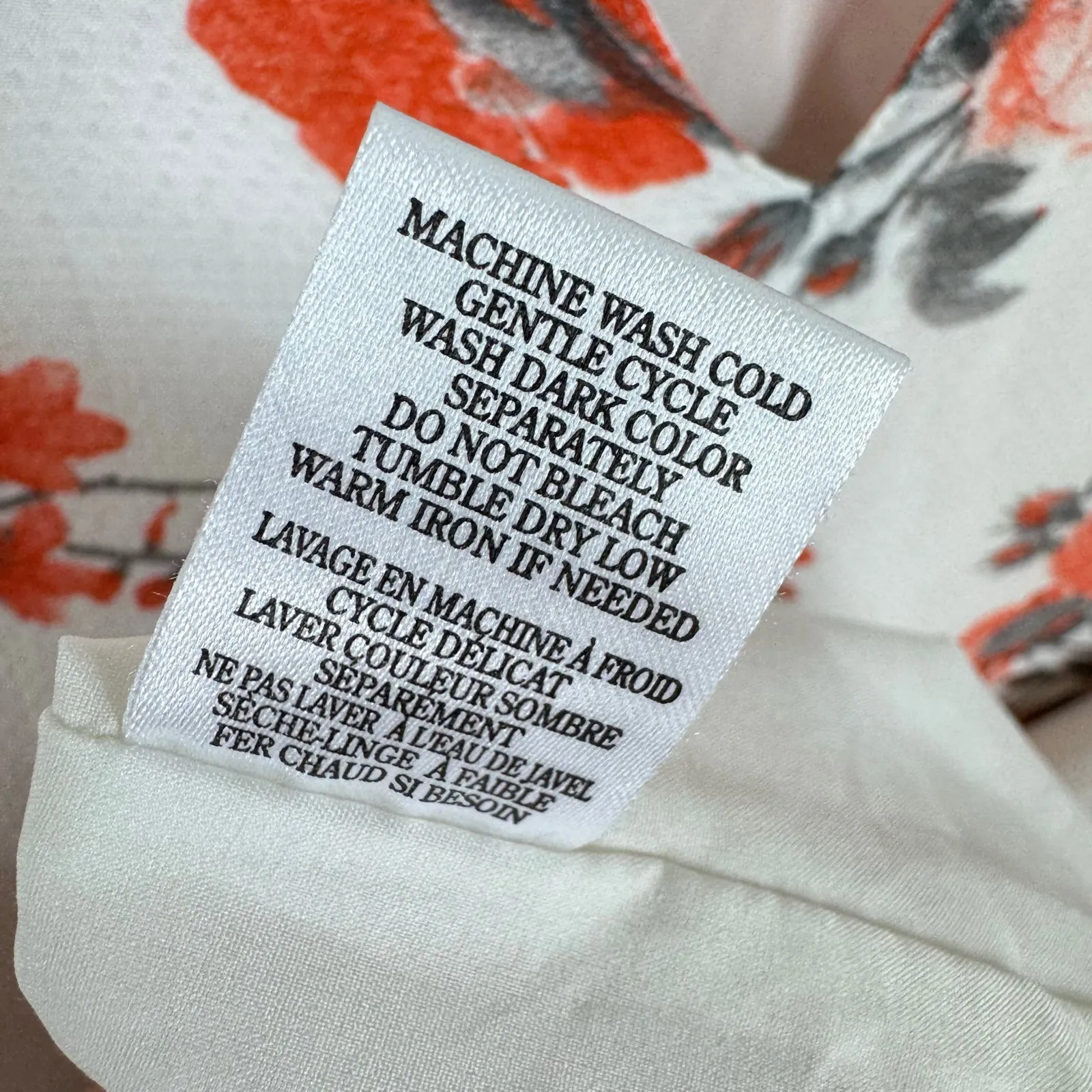 Blackbird White Coral Floral Short Sleeve Lightweight Lined Mini Dress Size S - Image 7