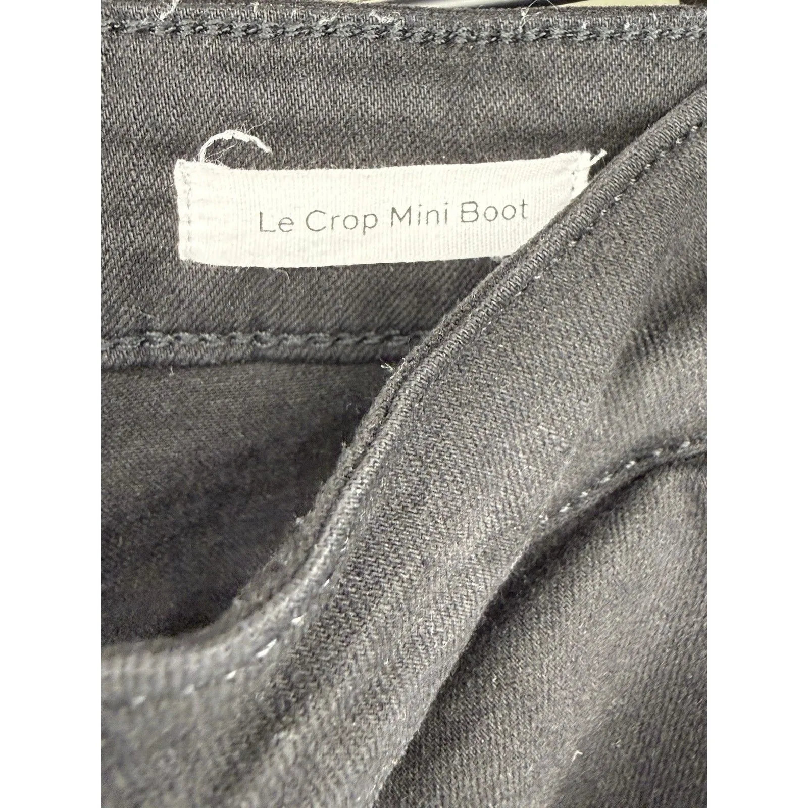 Frame Le Crop mini boot cut jeans black film noir denim cropped women's 30 M - Image 5