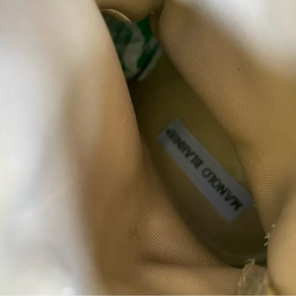 Authentic Manolo Blahnik suede tan sock stiletto boots luxury trending - Image 6