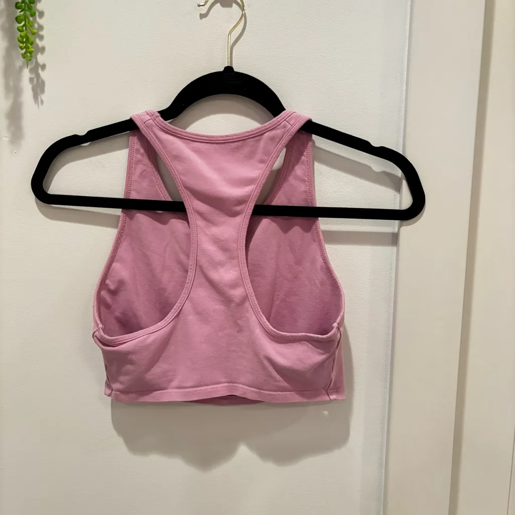 Everlast Pink Forever 21 Racerback Baby Pink Sports Bra Built-in Bra Size Small - Image 4