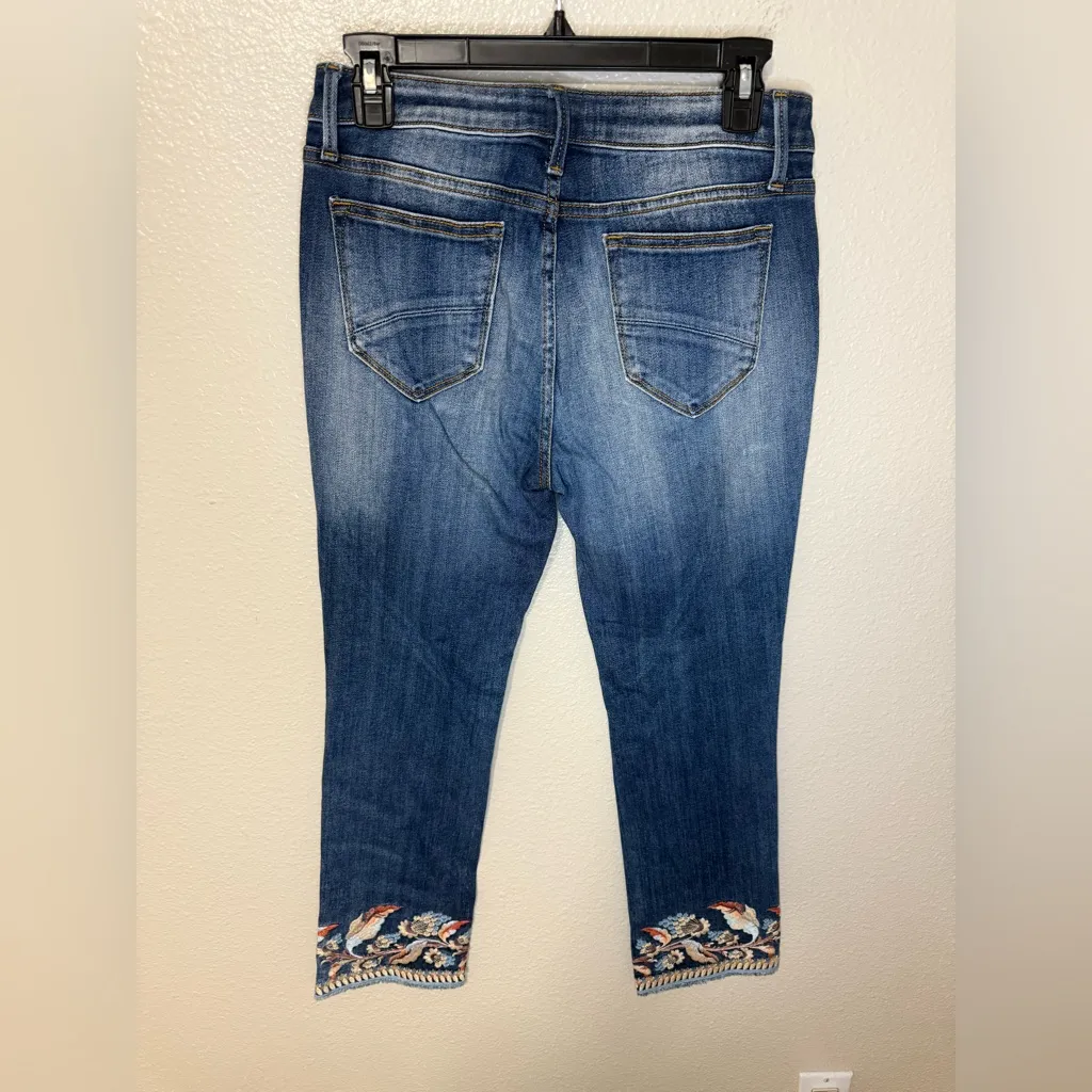 Driftwood Colette Classic Fit Jeans size 27 floral embroidered - Image 4