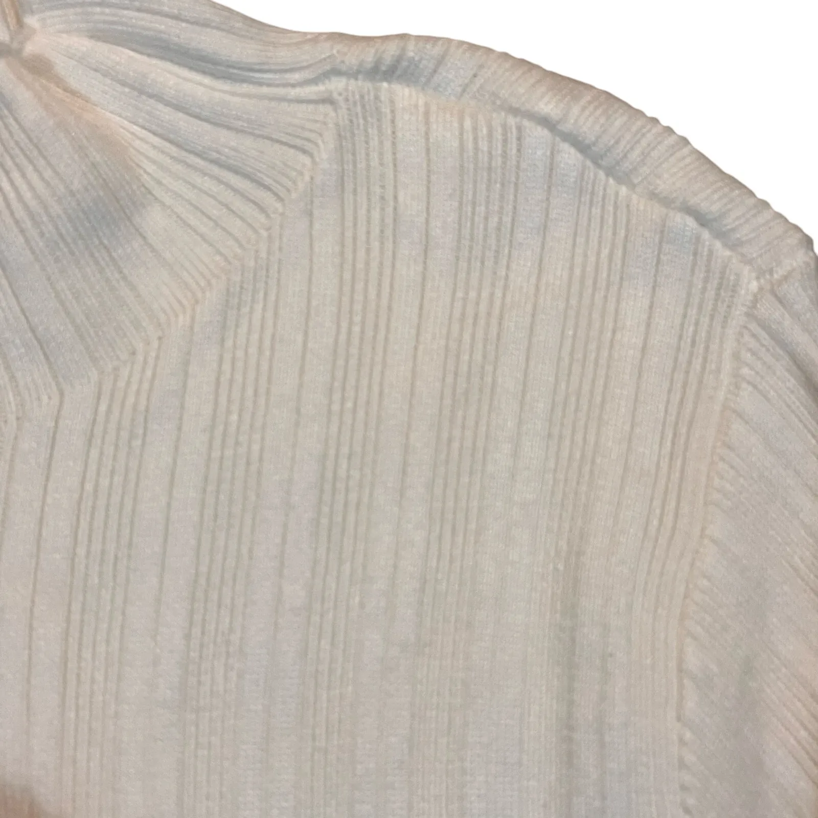 Abercrombie and Fitch Womens XL Body Suit Ivory Long Sleeve Ribbed Cotton‎ - Image 2