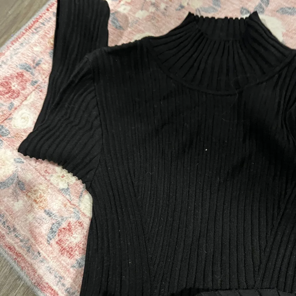 Peruvian connection Elegant Black Turtleneck Dress size xs - Image 9