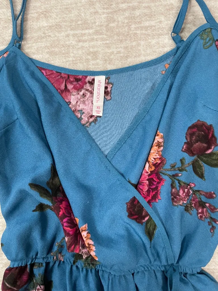 Blue Floral Romper  - Image 3