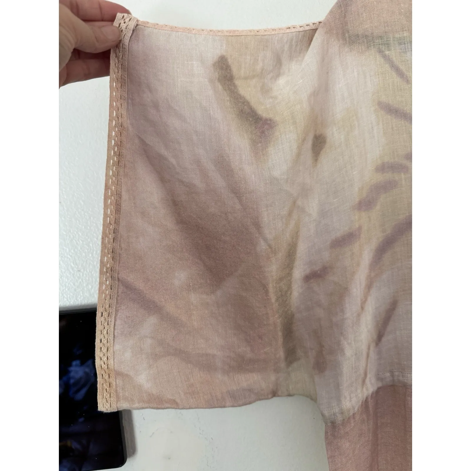 Calypso St Barth Marbled Tie Dye Linen Maxi Kimono Cover Up Dress Side Slit XS - Image 5