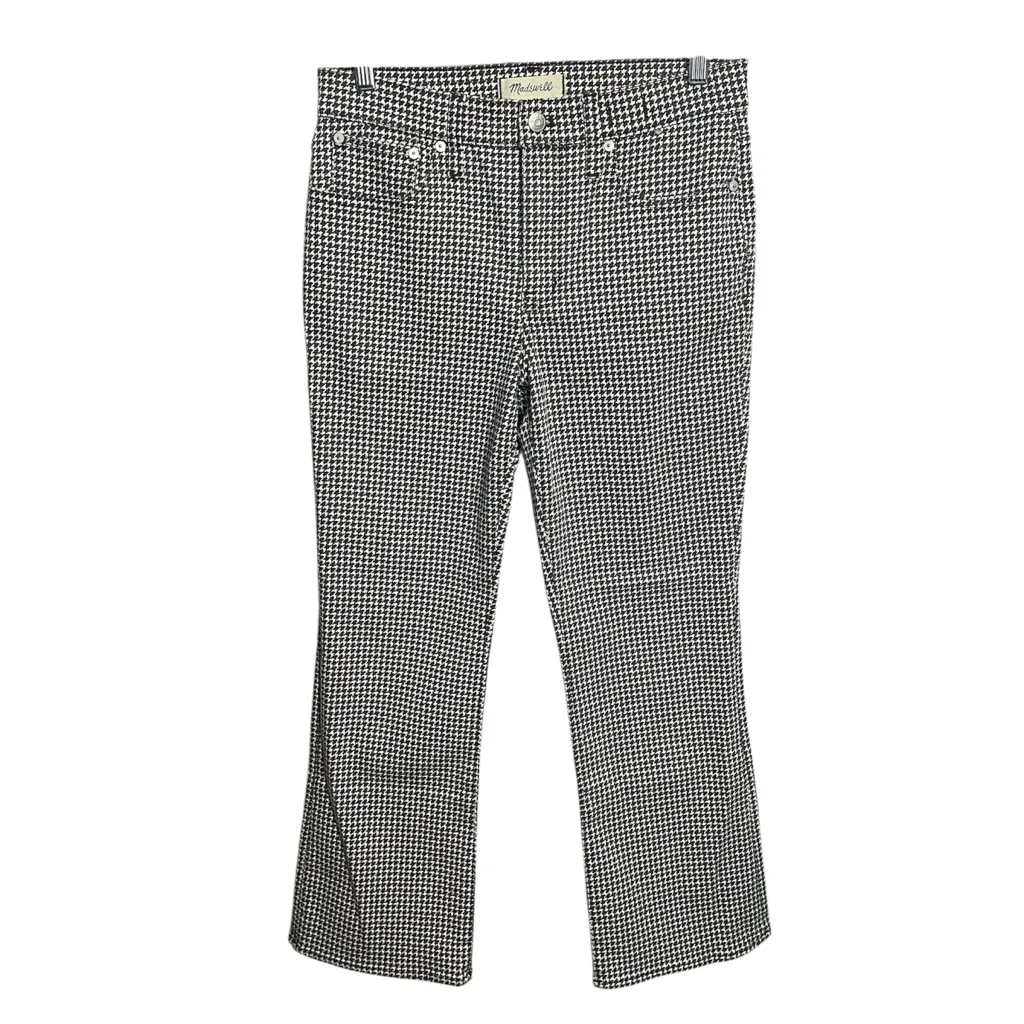Madewell mid-rise kick out Spruce Ankle Jean houndstooth - Image 4