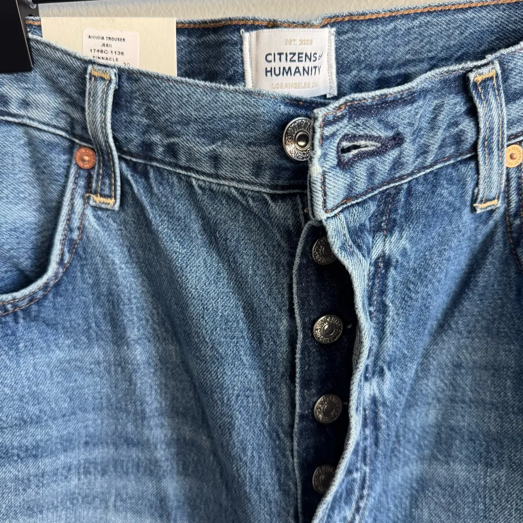 NEW Citizens of Humanity Annina Trouser Jeans in Pinnacle Wash Size 30 - Image 6