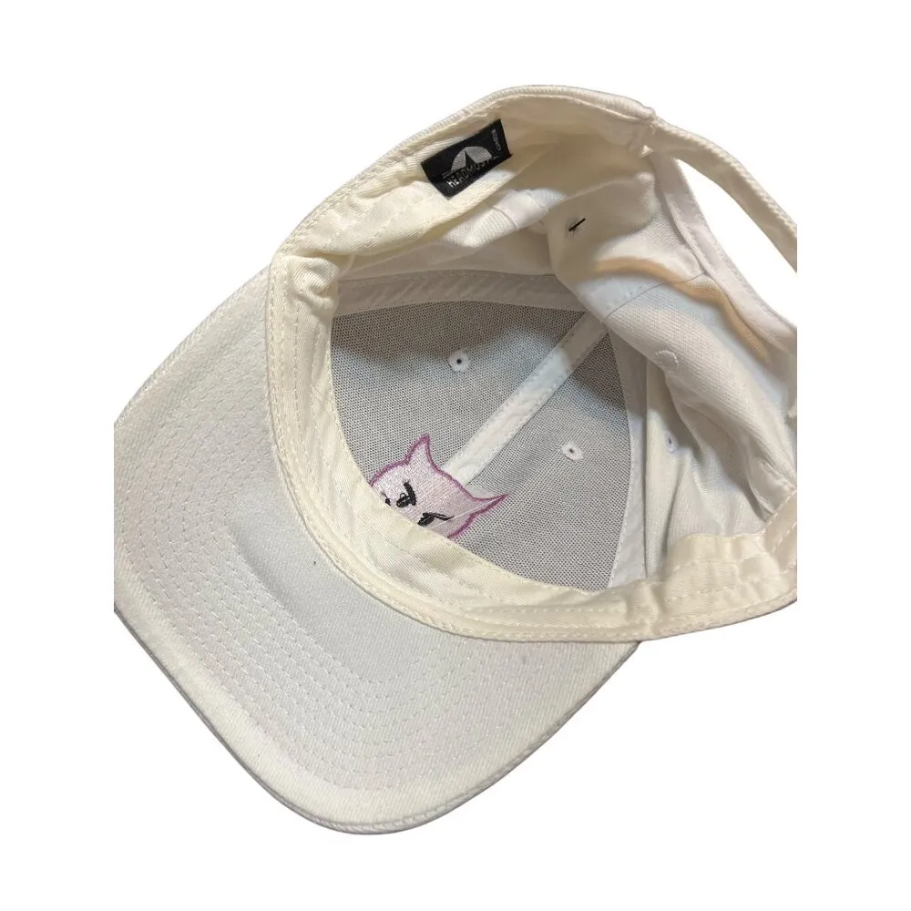 Lucky Emoji White Cap Purple Devil Emoji Embroidery Adjustable Strapback Hat NWT - Image 4