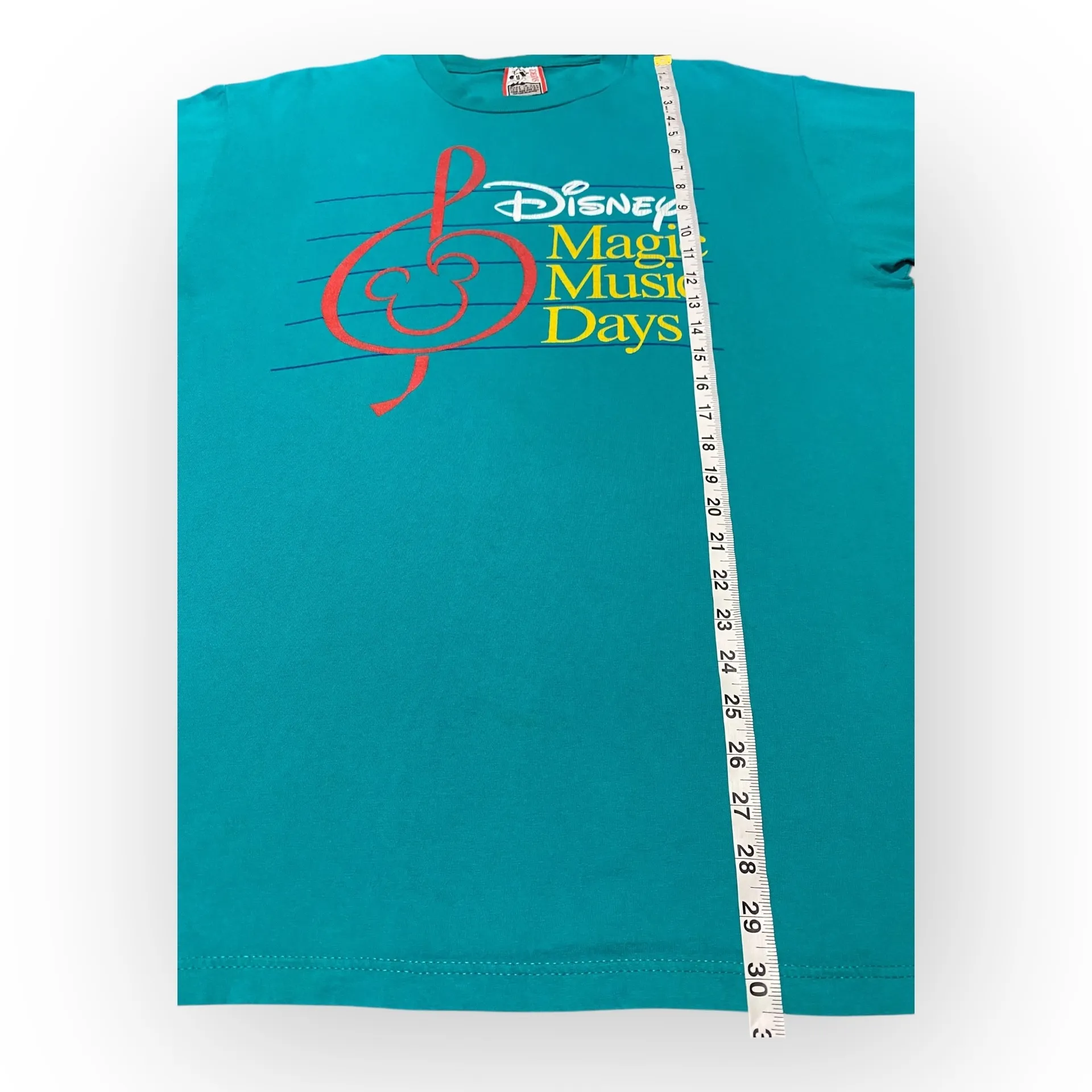 Vintage 90s Disney Magic Music Days T-Shirt Teal XL Made in USA - Image 7