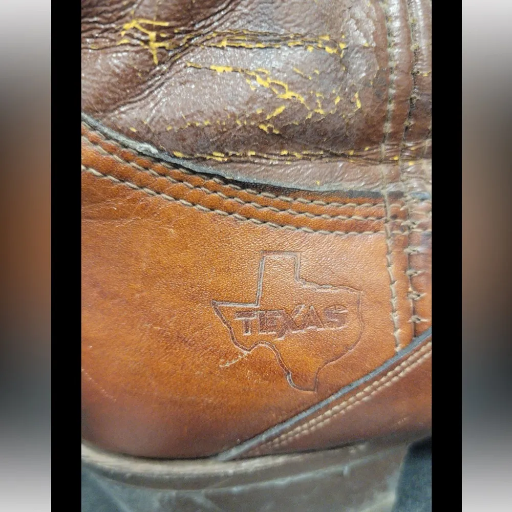 Texas Size 9.5D Women’s Cowboy Boots Brown - Image 8
