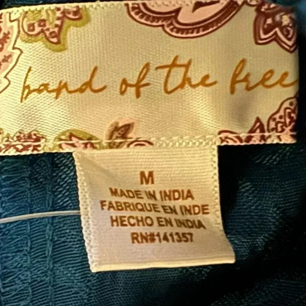 NWT BAND OF THE FREE Celene Deep Teal Layered Midi Skirt Sz Medium Boho Chic - Image 11