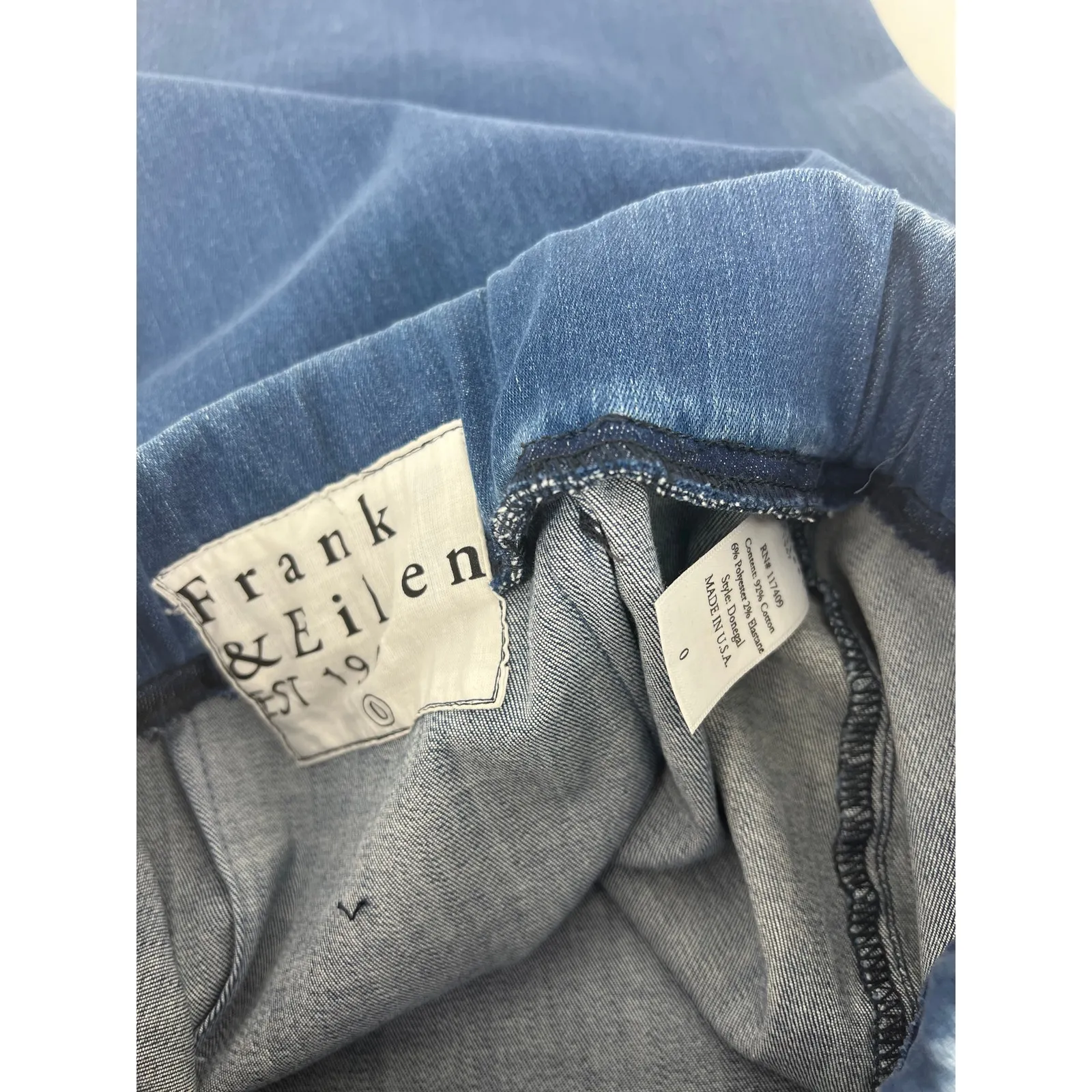 Frank & Eileen Unforgettable Skirt in Medium Wash with Grinding - Image 9