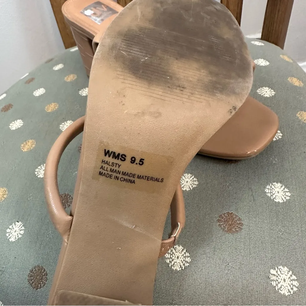 DV by Dolce Vita | Halsty Carmel Snake Material Heeled Sandals Size 9.5 Tan - Image 5