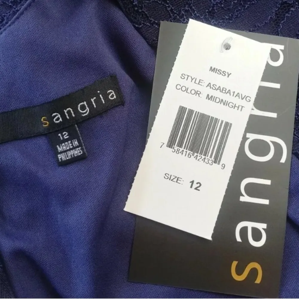 Navy Blue Lace Mermaid Godet Hem Maxi Dress Formal Gown by - Image 10