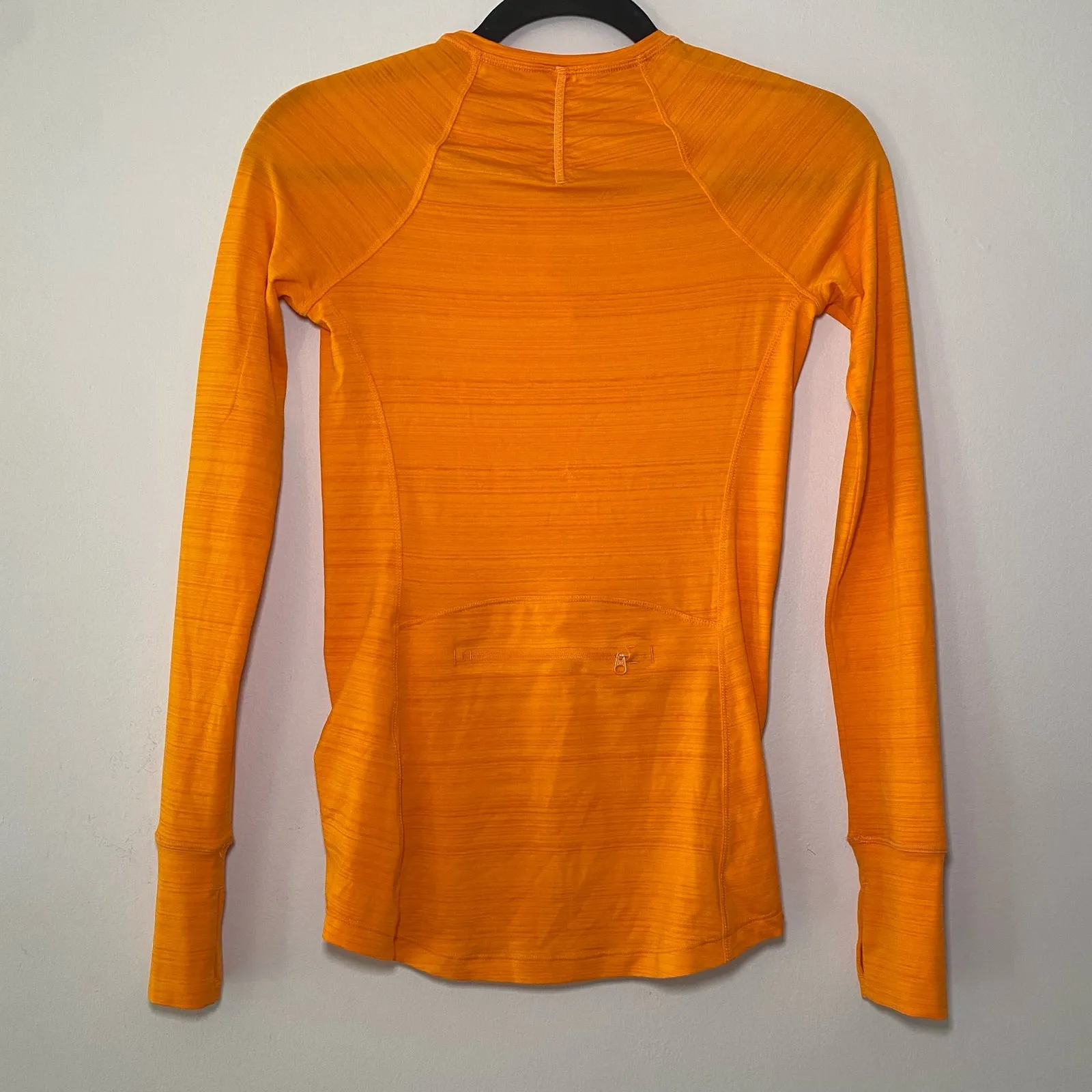 Athleta Bright Orange Long Sleeve Quarter Zip Running Top Women's size XXS - Image 5