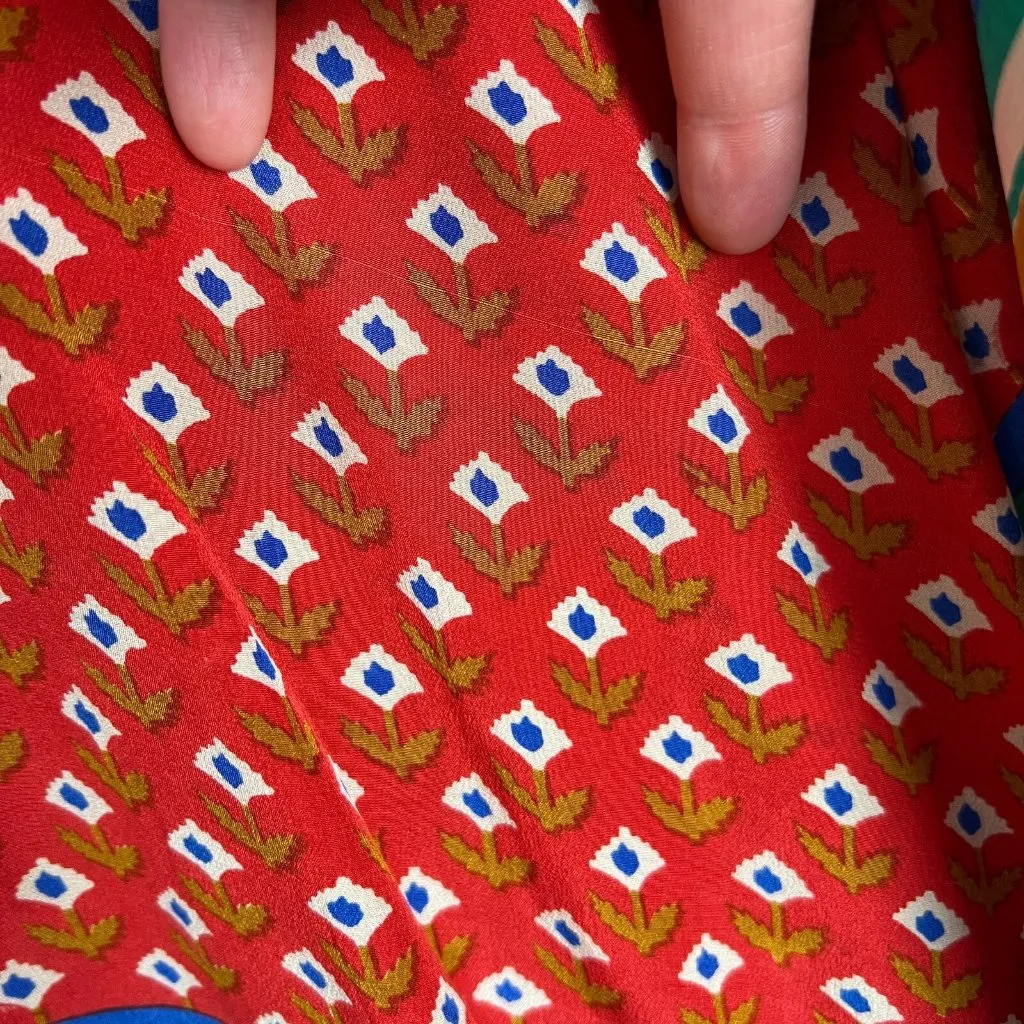 TOLANI Tunic Top Womens 3X 100% Silk Floral Boho Hippie 3/4 Sleeve Colorful Plus - Image 7