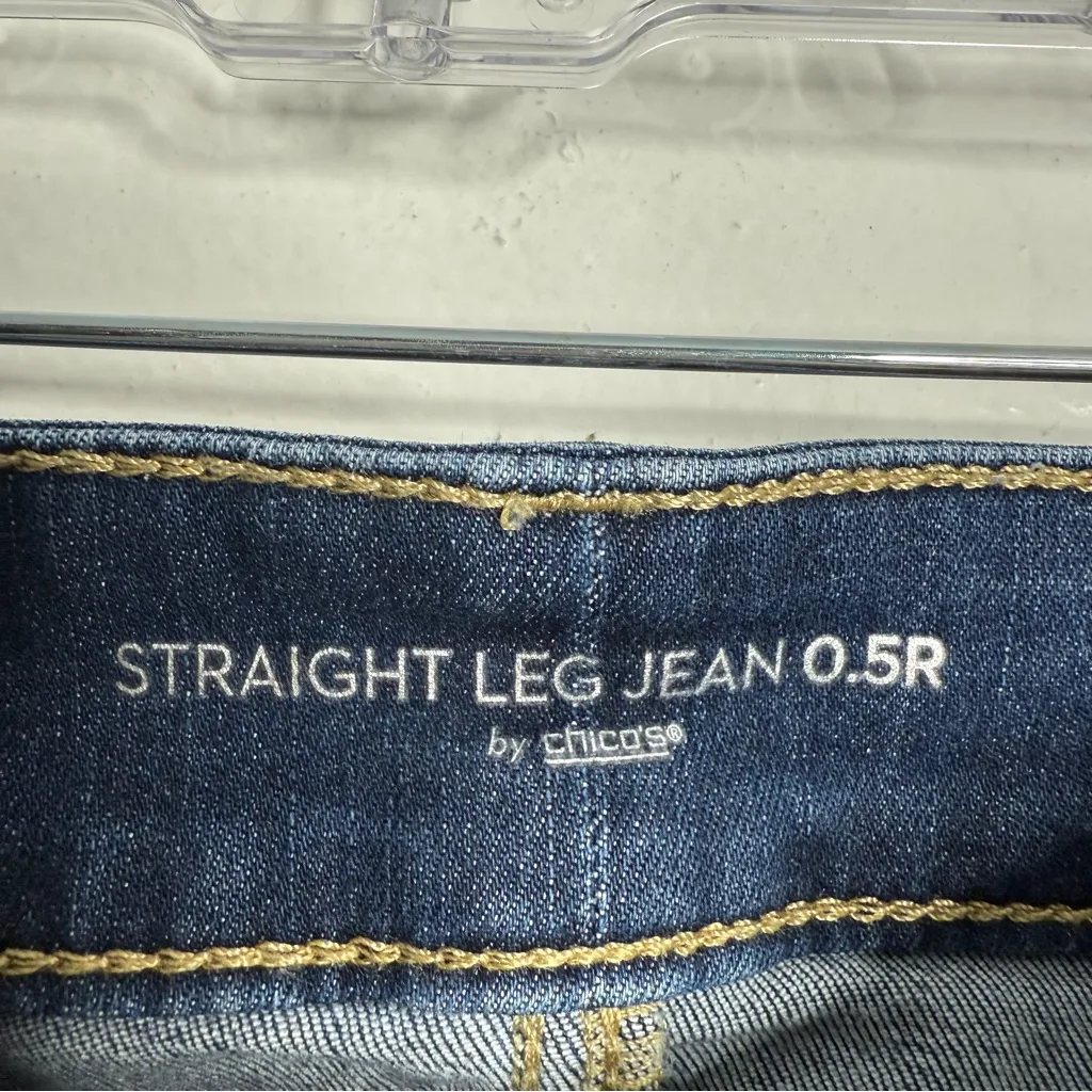 Chico’s Straight Leg Jeans Blue Size 6‎ Chico’s 0.5 - Image 4