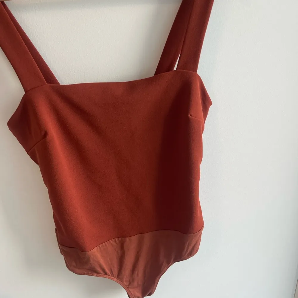 Lulus Rust Sleeveless Bodysuit - Image 2