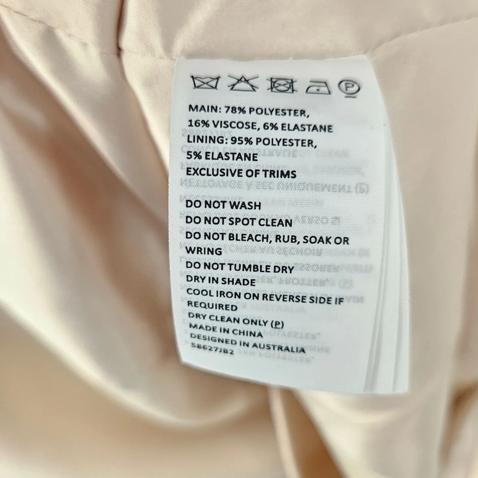 Bardot Sloane Classic Blazer Beige Ivory Old Money Quiet Luxery‎ Size Small NEW - Image 10
