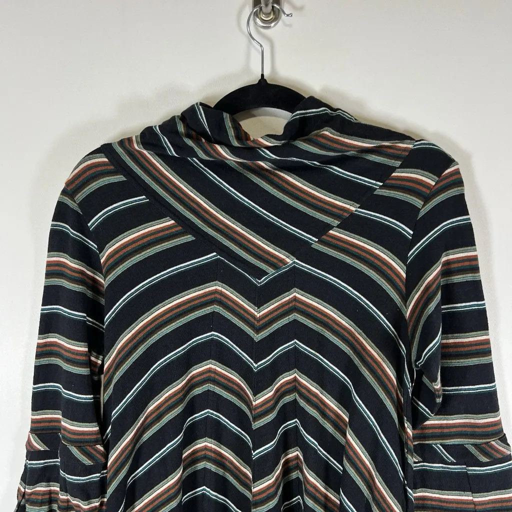 Free People New Romantics Women's Cowl 70's Boho Mini Dress Flare‎ Sleeve Size S - Image 3