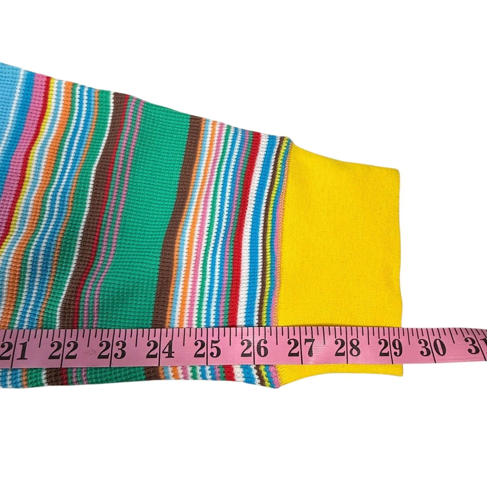 VTG Victoria's Secret Pajama Set XL Multi Stripe Long Sleeve Top Pants Y2K - Image 10