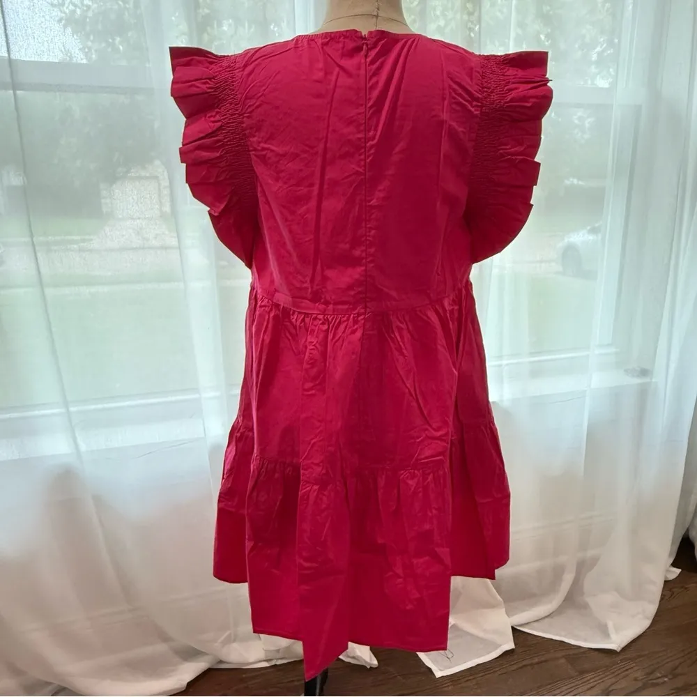 Avara Cotton Mini Dress‎ Size Medium NWT Pink - Image 4