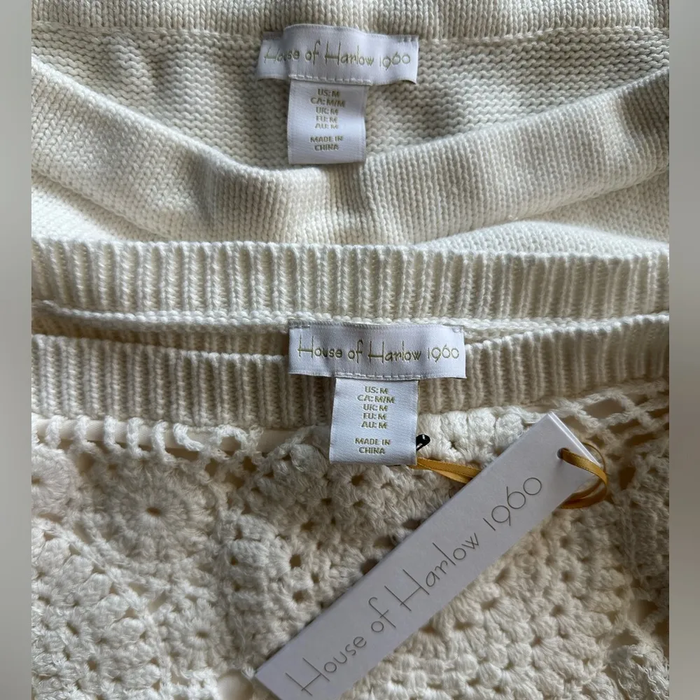 House of Harlow 1960 Crochet Knit Skirt 2 pc Set - Image 6