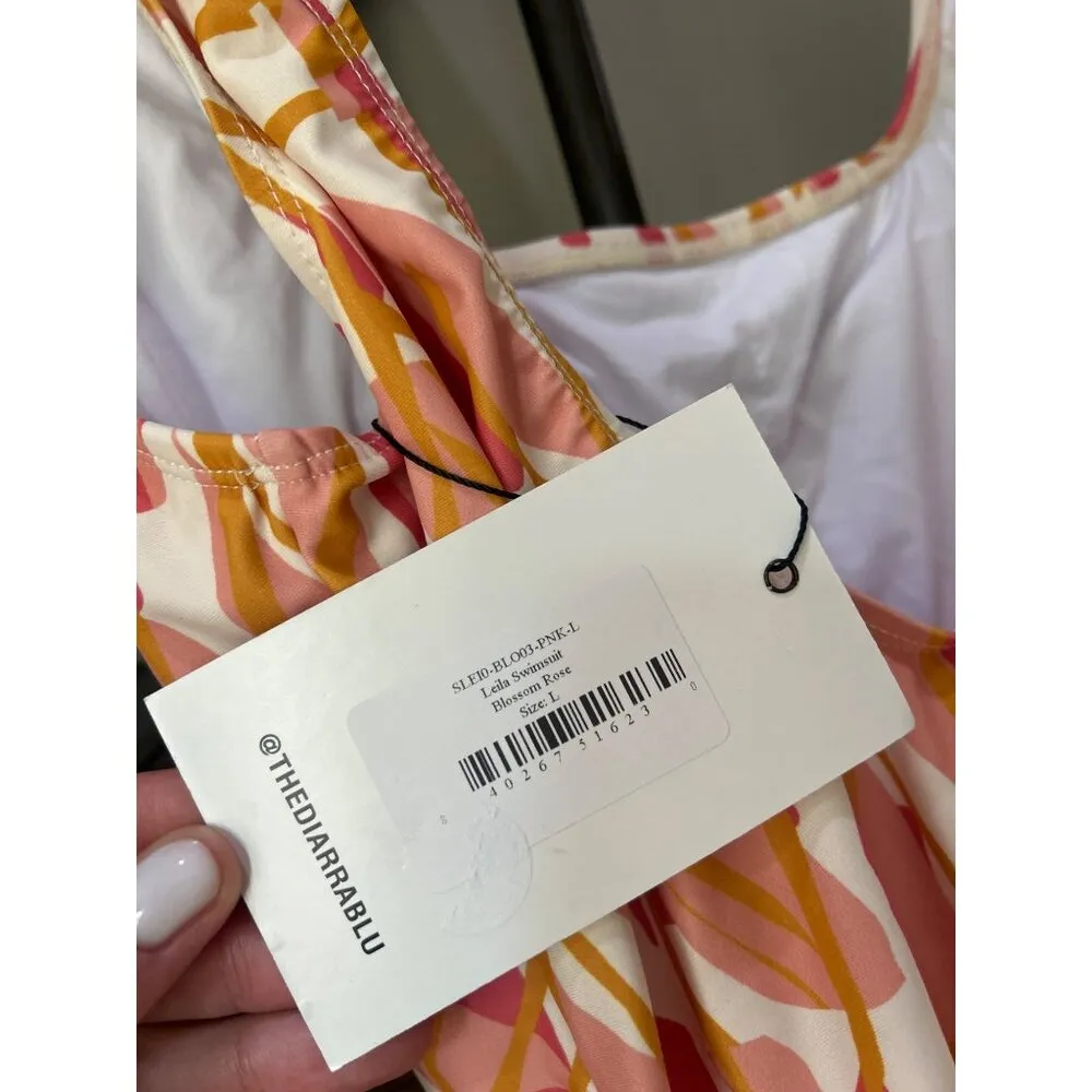 Shopbop Diarrablu Leila One Piece Swimsuit Blossom Rose Womens Size Large Pink - Image 9