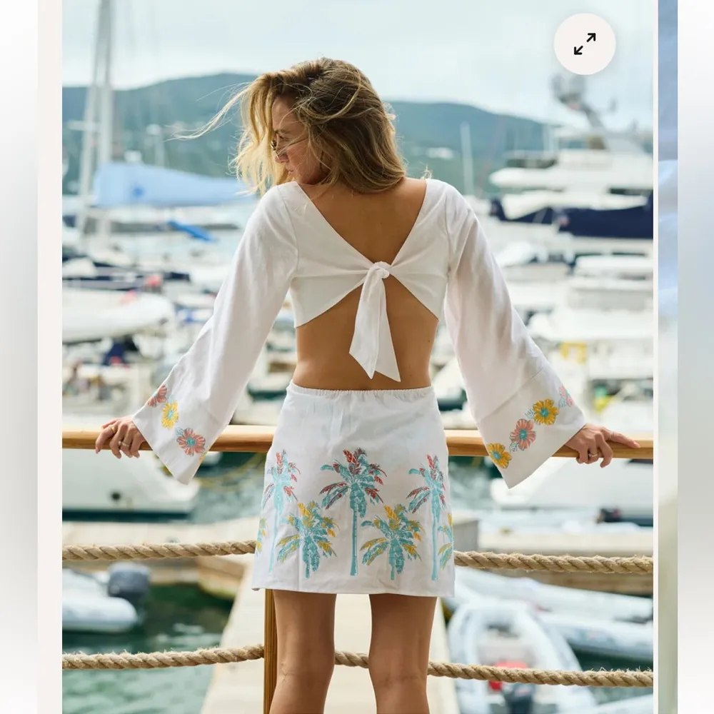 Kenny Flowers NEW WITH TAGS The BVIS Embroidered‎ Long Sleeve Dress medium White - Image 2