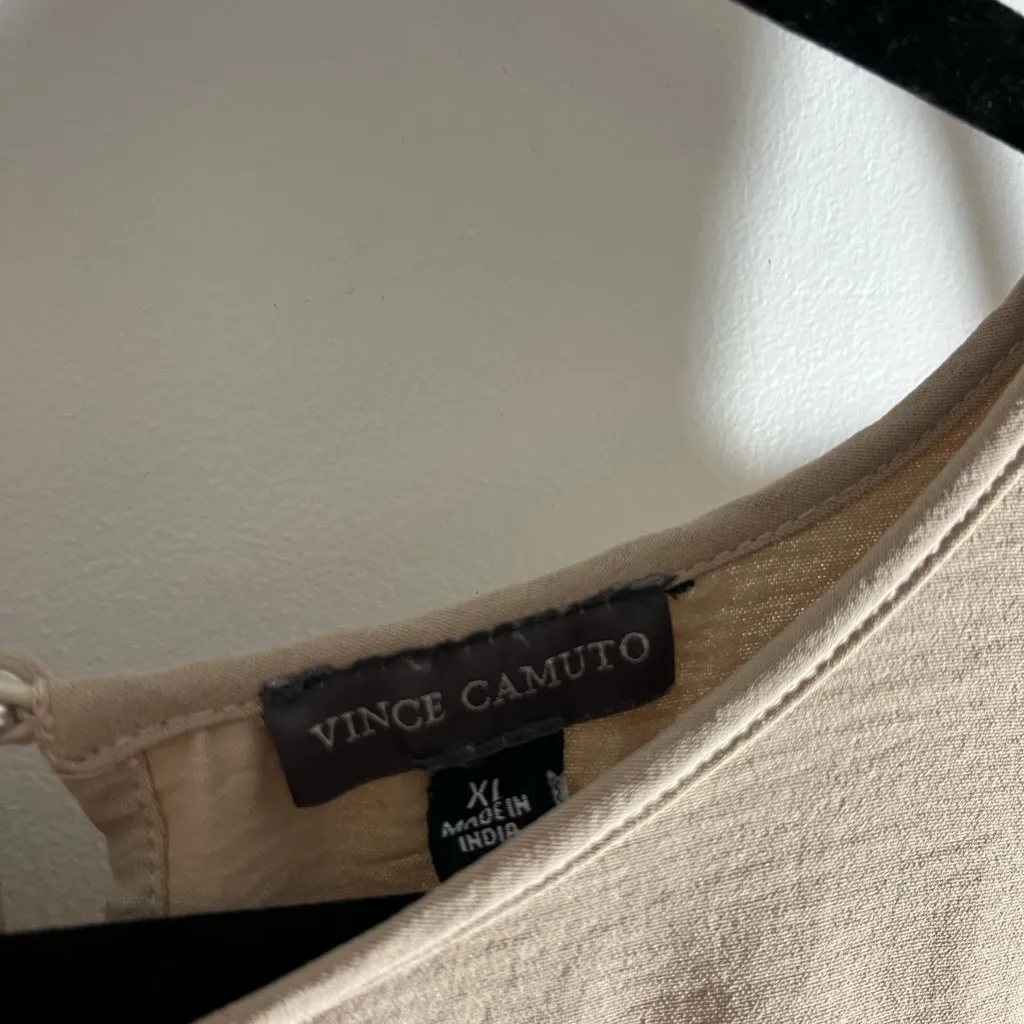 Vince Camuto Beige Sleeveless Dress - Image 3