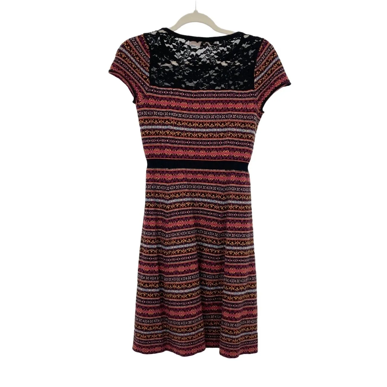Anthropologie X Sparrow Women's Lace Fair Isle Knit Patterned Dress Size XS - Image 4