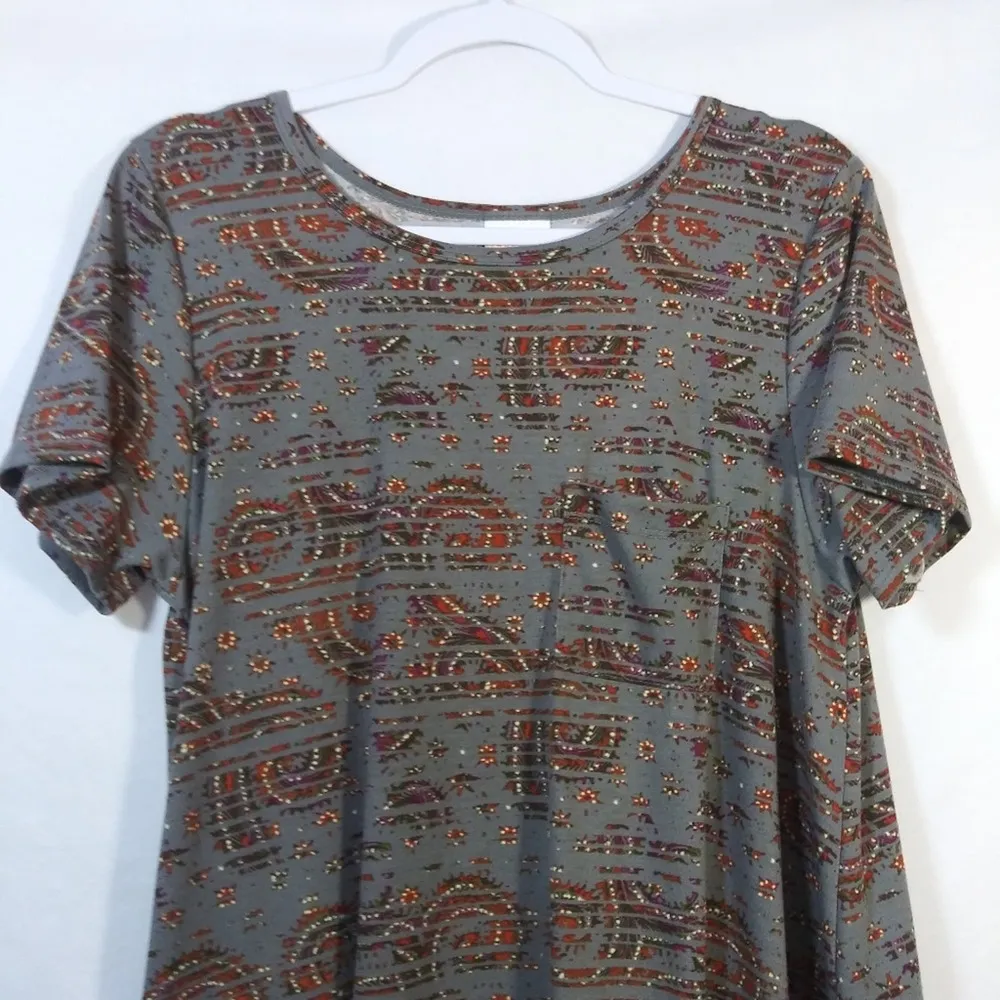 Lularoe Paisley Print Short Sleeve Tee Shirt Dress Size M - Image 3