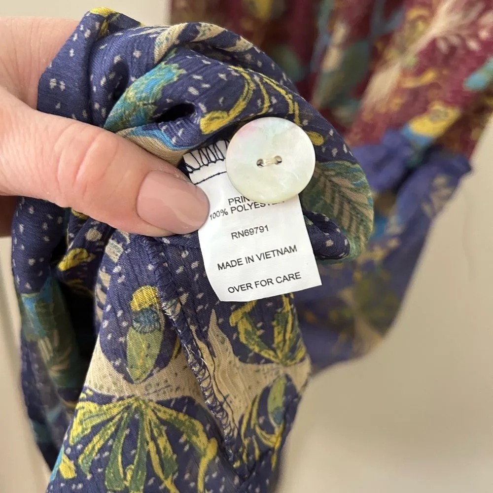 Figueroa & Flower Boho Maxi Dress Blue Size M - Image 7