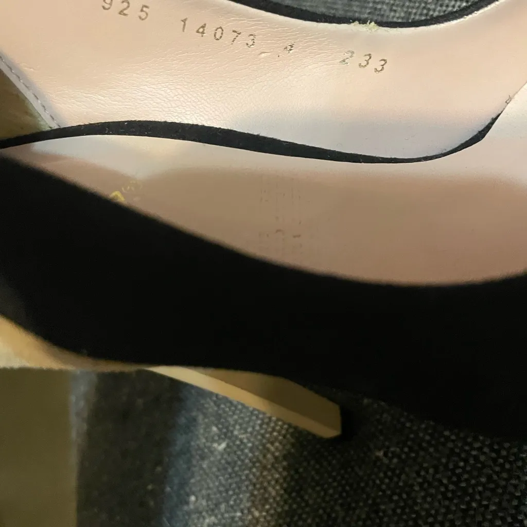 Elegant Black and Tan Platform Heels Andrea Size 7 - Image 6