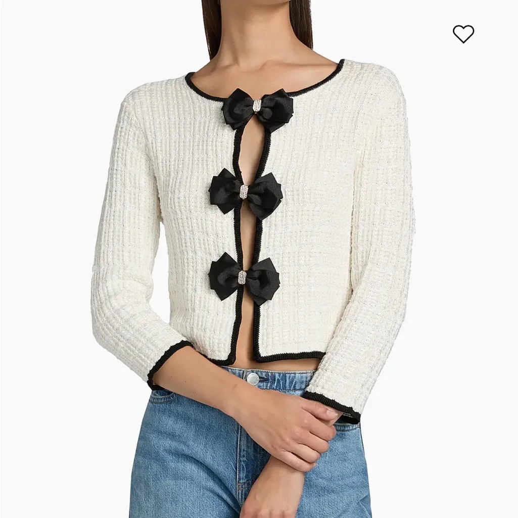 Alice+ Olivia bow cardigan. S-M - Image 6