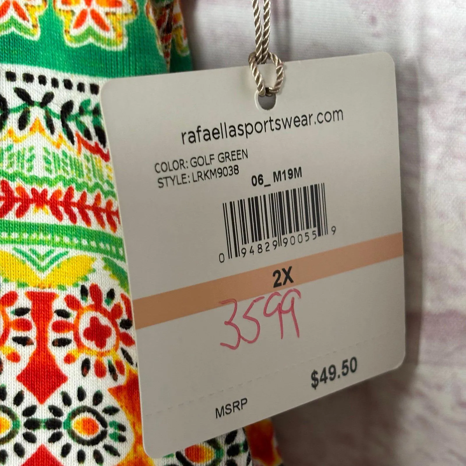 Rafaella Women's Multicolor Patterned Short Sleeve Shirt Size 2X NWT - Image 7