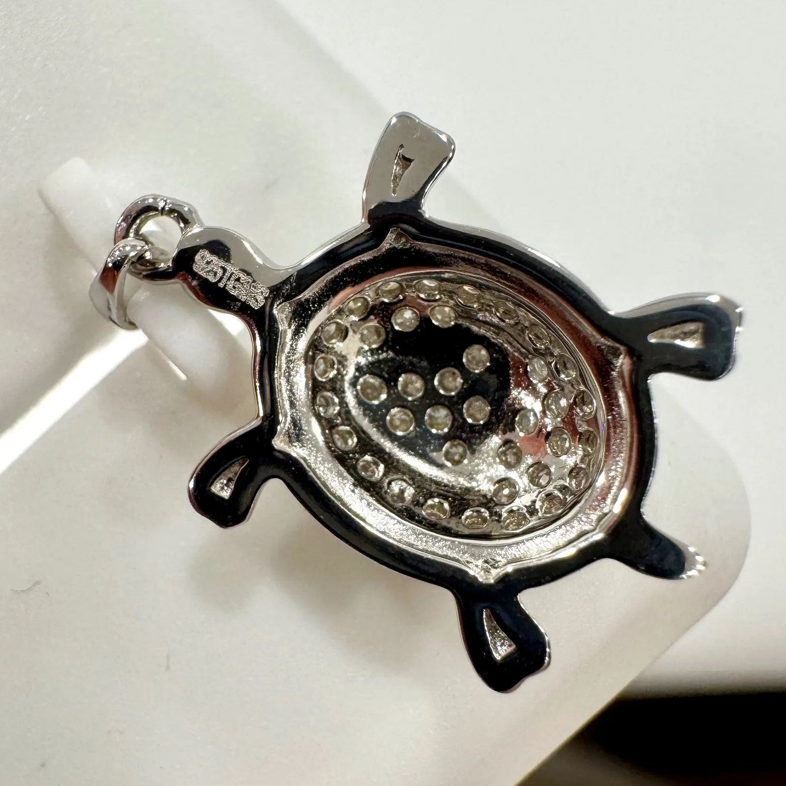 Turtle Necklace Pendant 925 Sterling Silver Moissanite Women 0.50ctw - Image 2