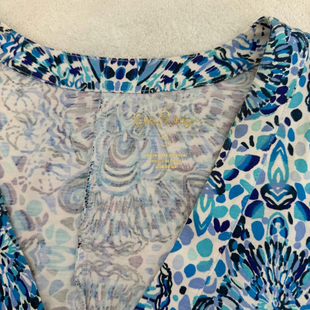 Lily Pulitzer 100% Cotton. Call My Shell Phone Dress. Size S - Image 5