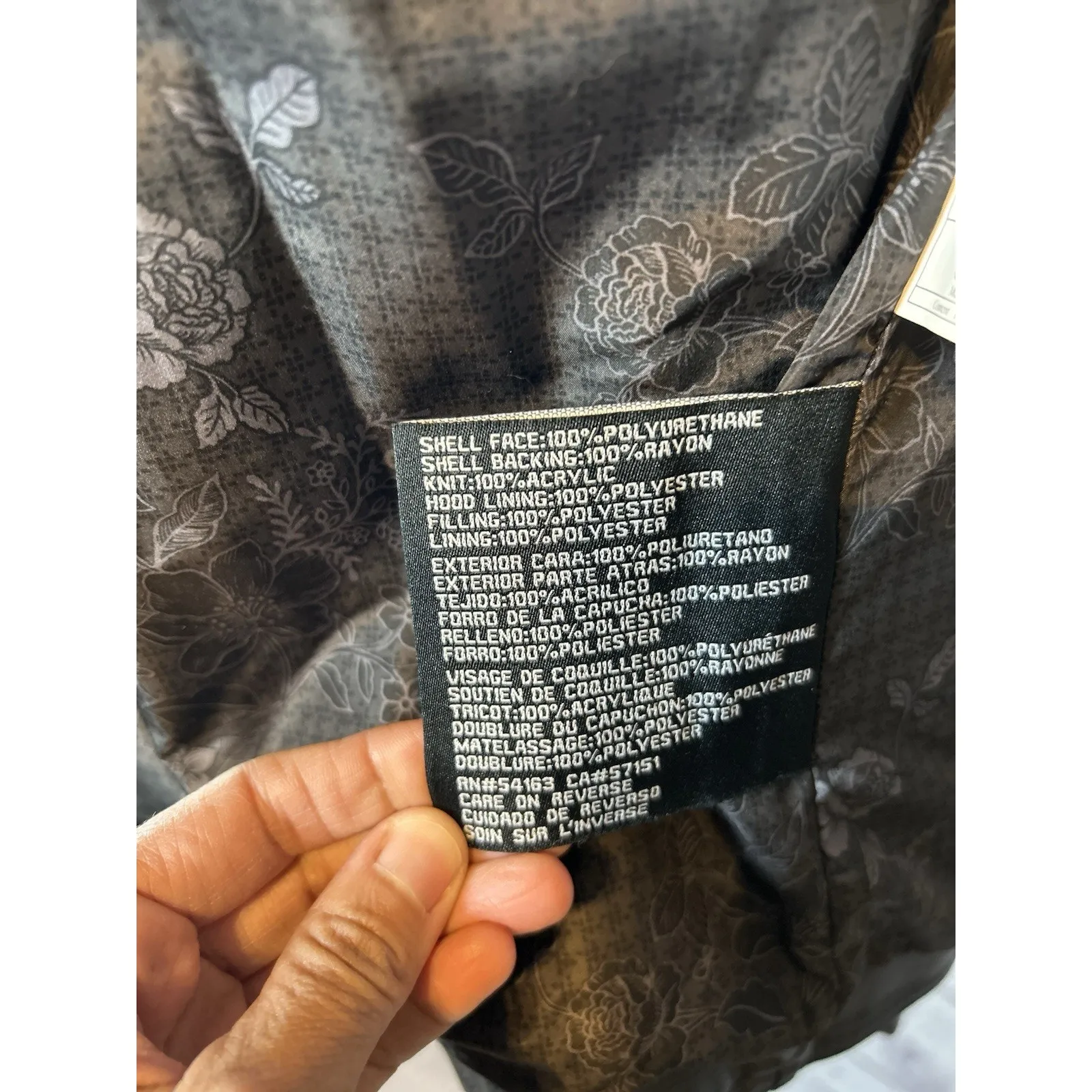 Black Faux Leather Moto Jacket Guess Size Medium - Image 8