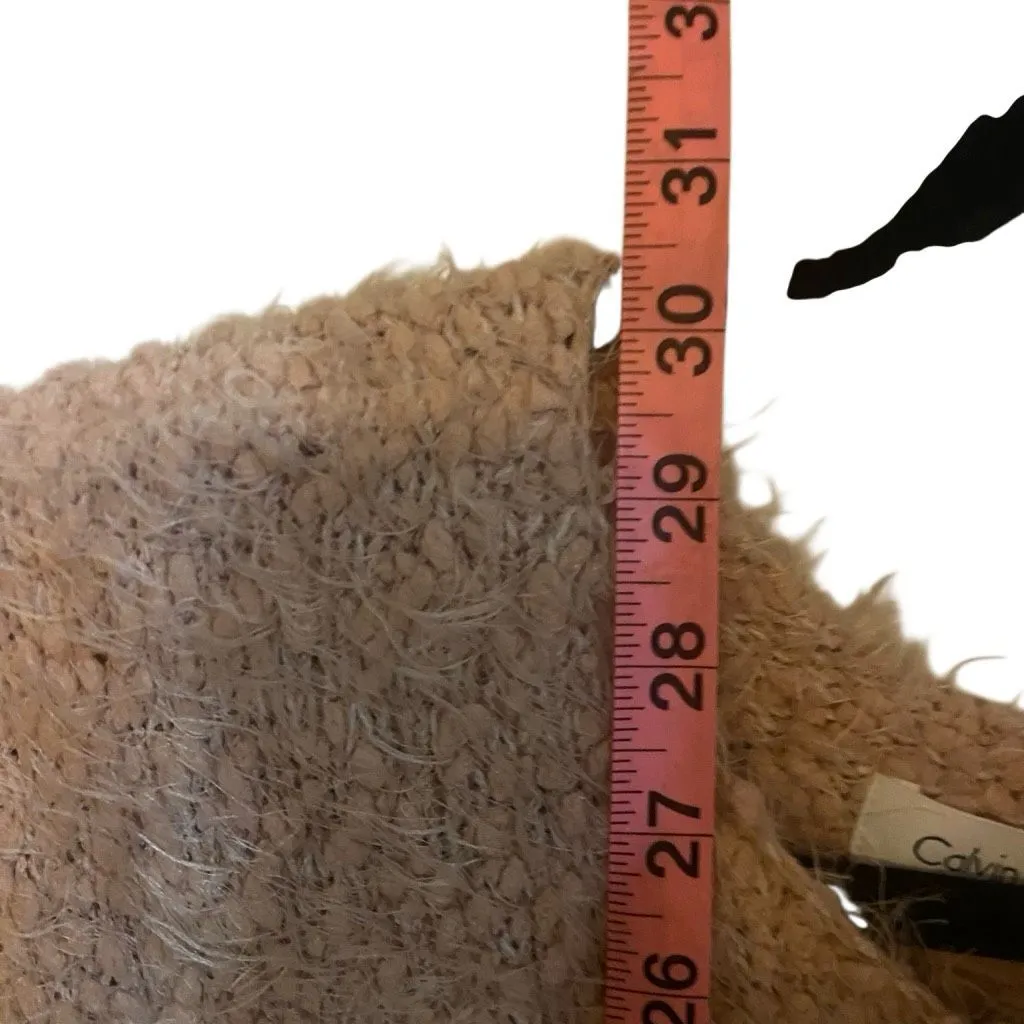 Calvin Klein size one XL popcorn sweater, stripes, pink white sweater - Image 4