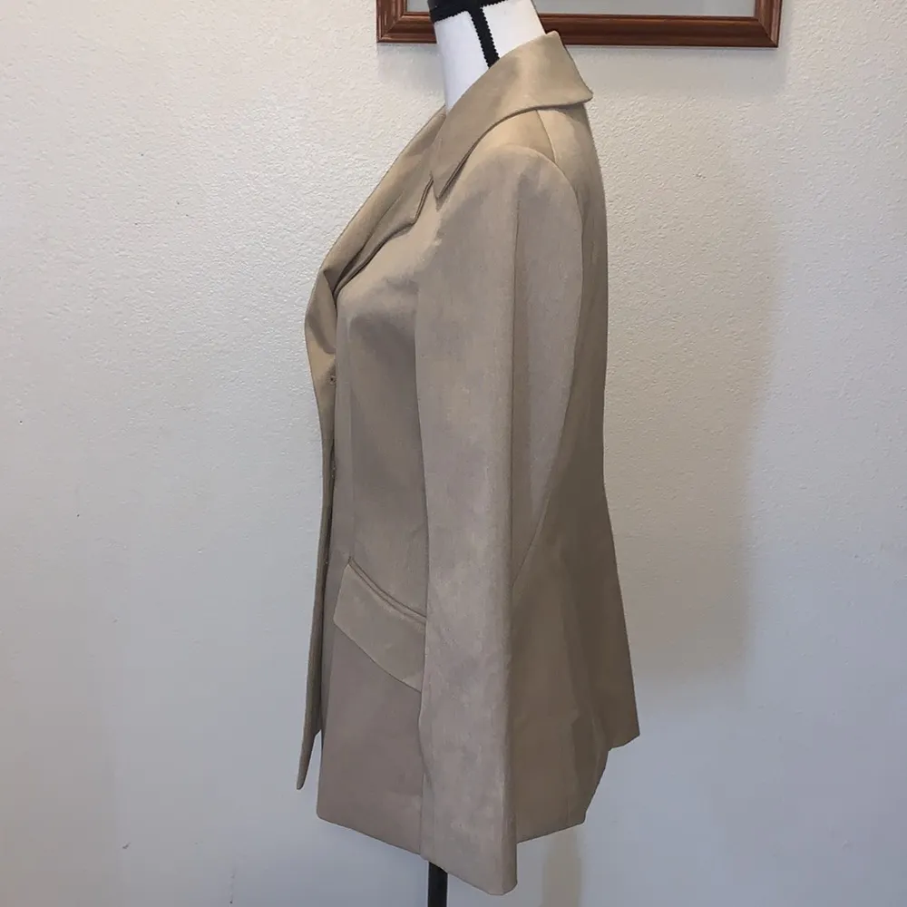 Rena Rowan stretch tan office formal blazer - Image 4