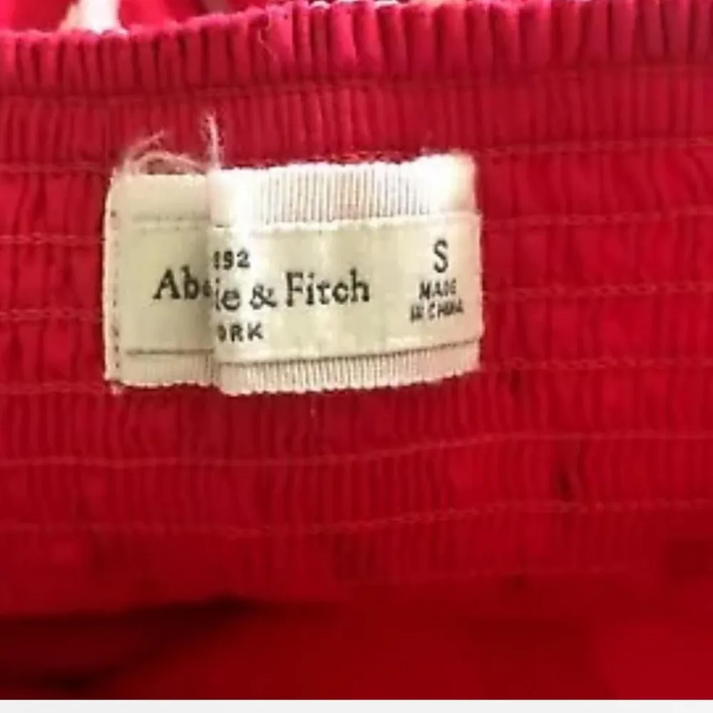 Vintage red floral strapless top small - Image 5