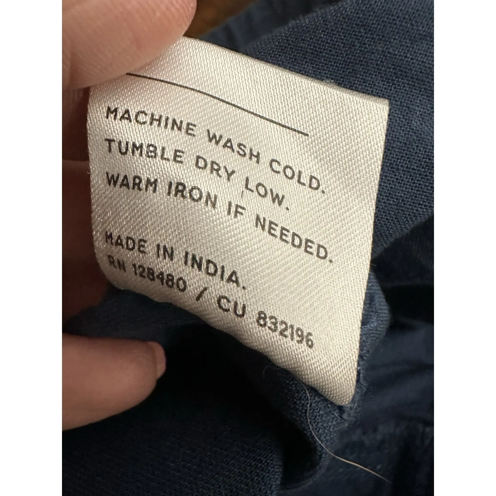 PACT Women's Pants XXXL 3XL Blue Daily Twill Crop Drawstring Pockets #P8-6 - Image 7